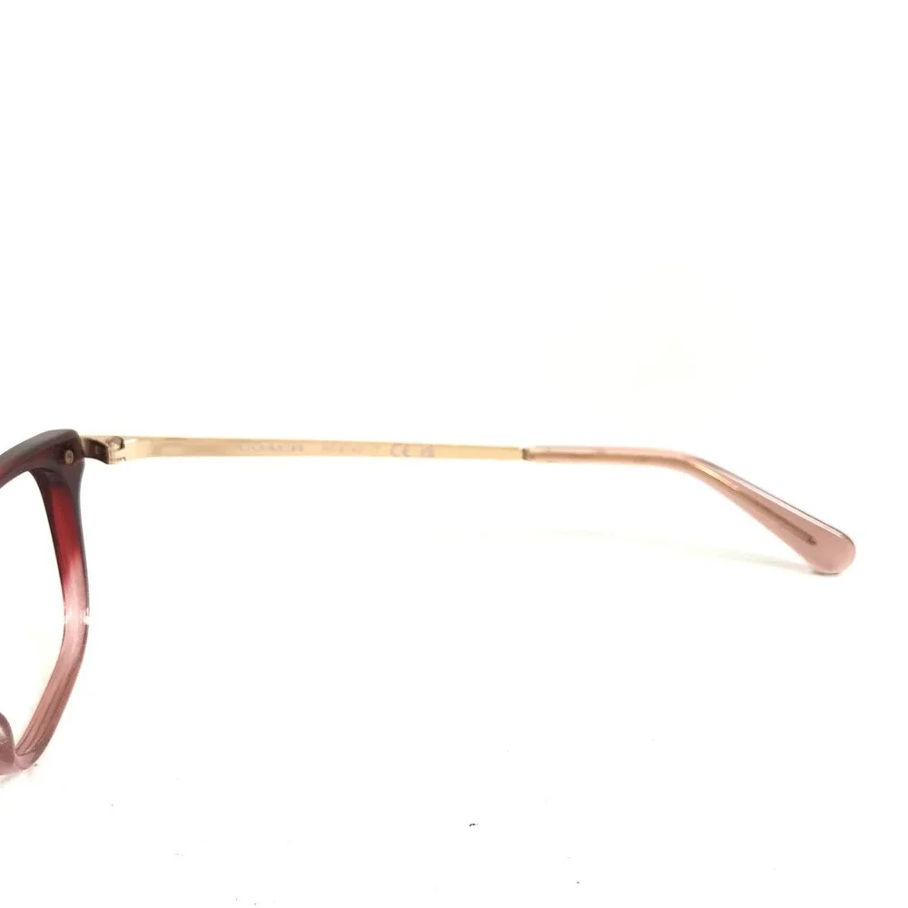 Coach Eyeglasses Frames HC6142 5551 Burgundy Glitter Gradient Cat Eye 51-17-140